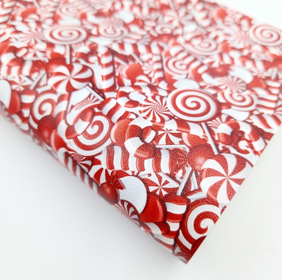 Candy Cane Collage Artisan Leatherette