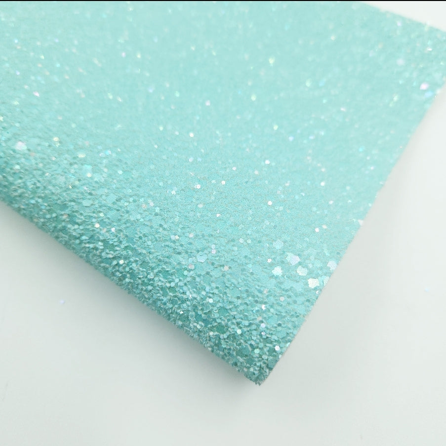 #124 Aqua Printed Chunky Glitter