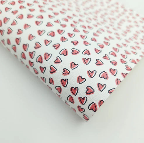 Heart Doodle Artisan Leatherette ** SECONDS**