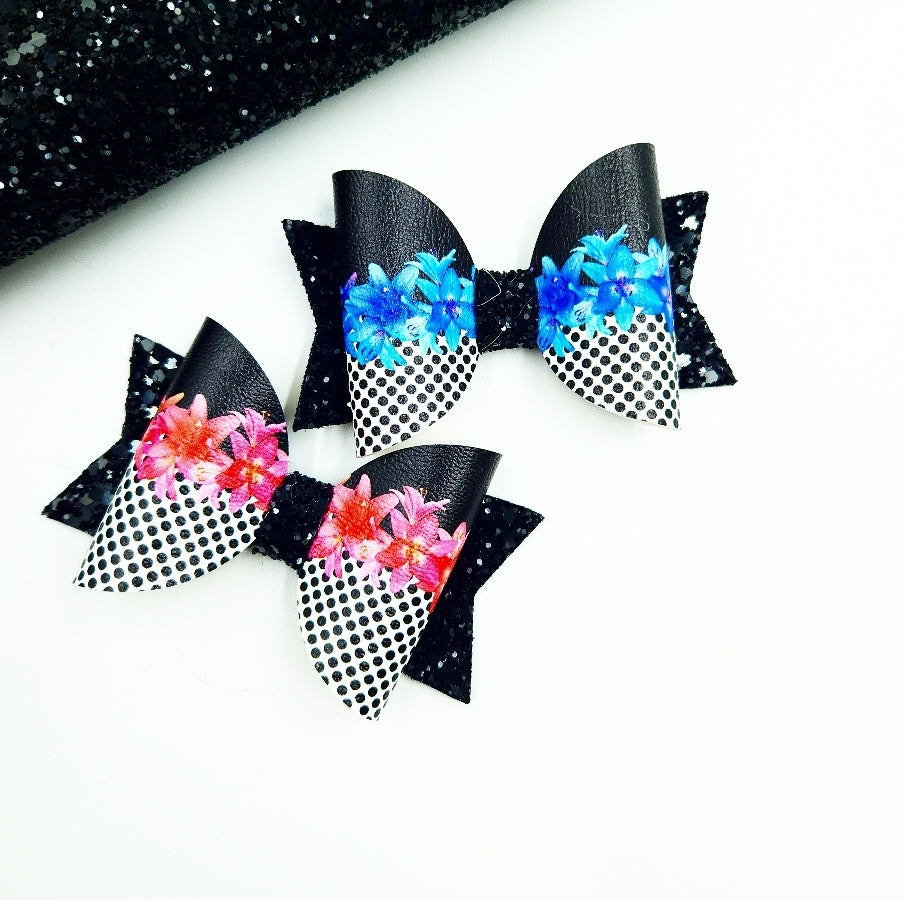 Dotty Florals Border Leatherette Fabric Roll