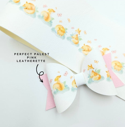 Cute Foxes Leatherette Fabric Roll