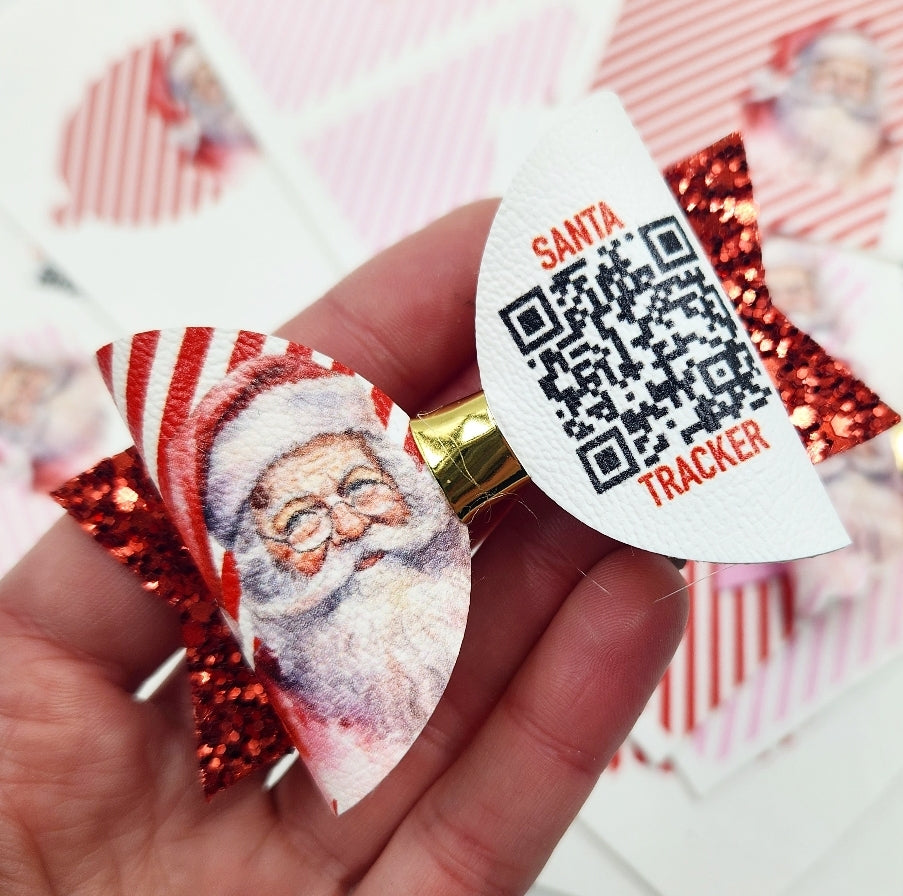 Santa Tracker 'Perfect Fit' & Fold Your Own Leatherette Bows