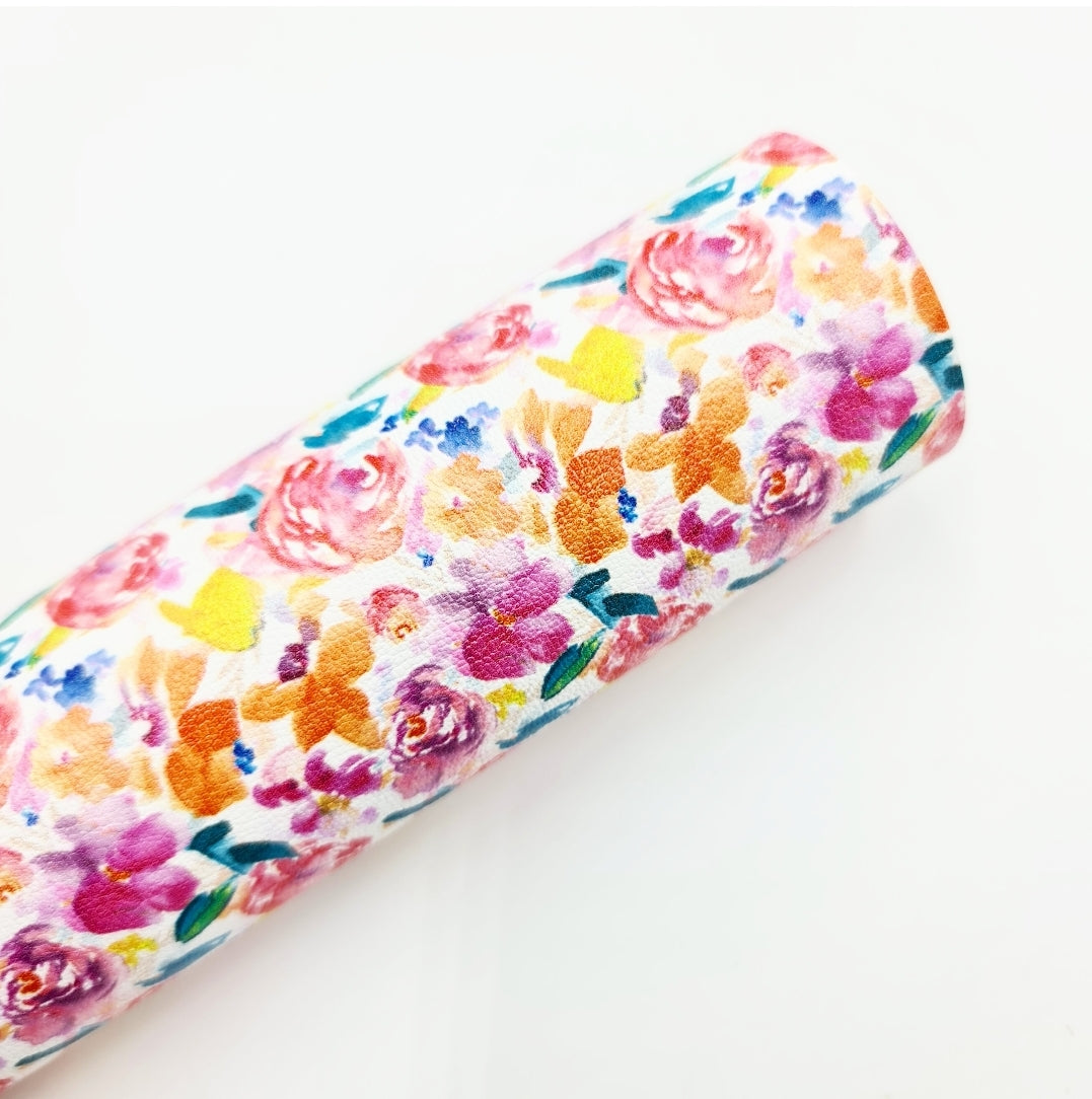 Summer Day Florals Artisan Leatherette