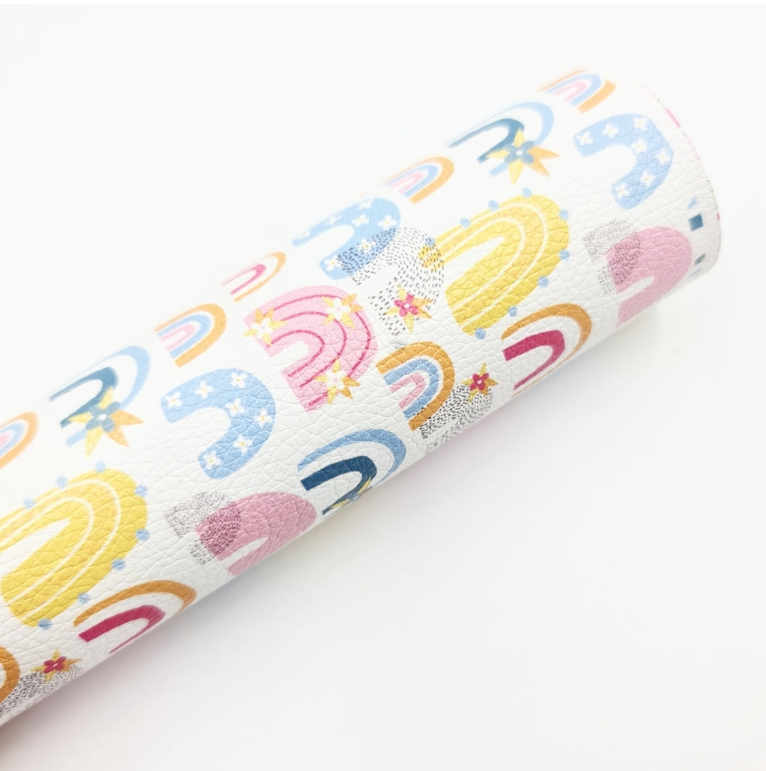 Patterned Rainbow Artisan Leatherette