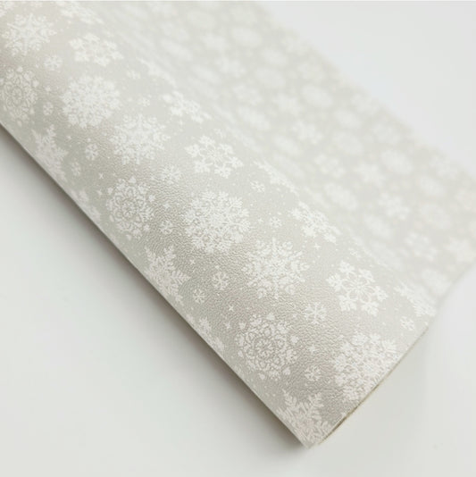 Grey Snowflake Artisan Leatherette