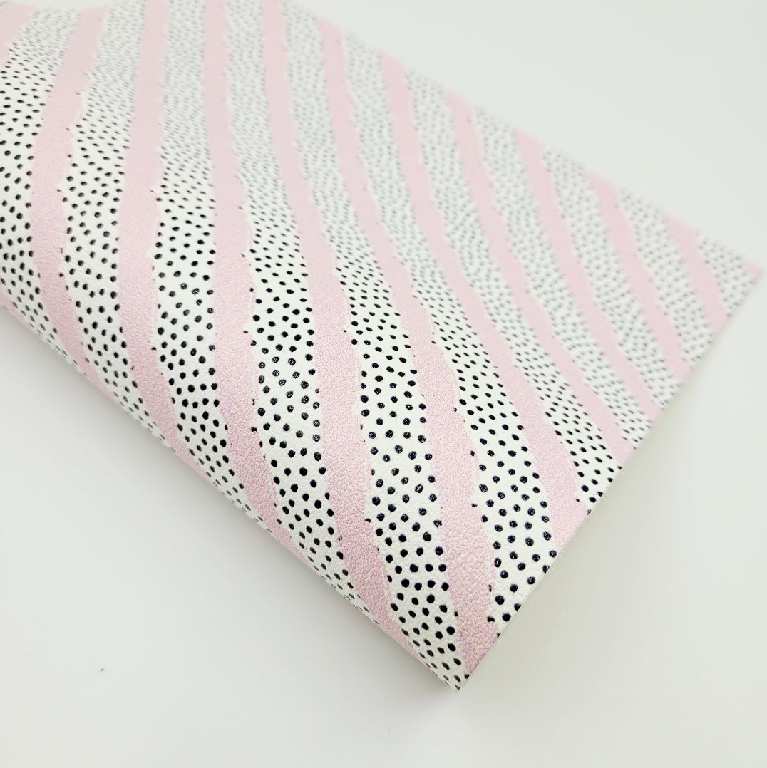 Pink Stripe on Dotty Artisan Leatherette