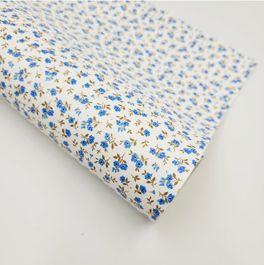 Blue Ditsy Artisan Leatherette