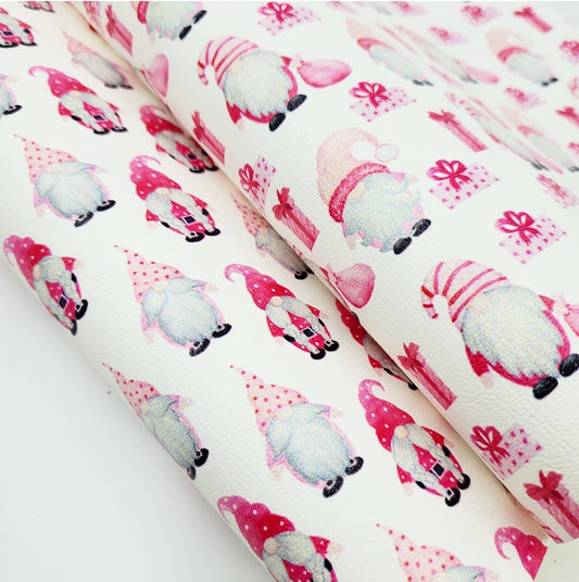 Pink Christmas Gonks Artisan Leatherette