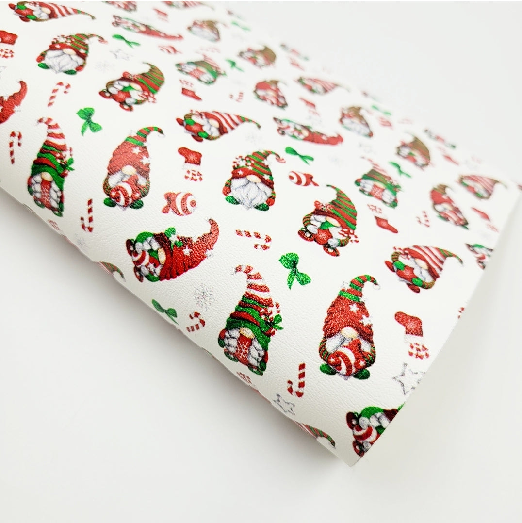 Candy Cane Christmas Gonks Artisan Leatherette