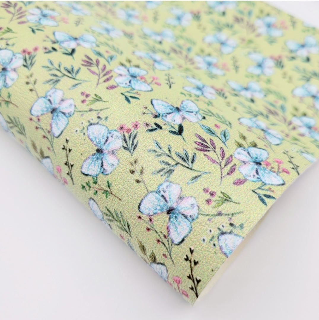 Blue Butterflies Artisan Leatherette