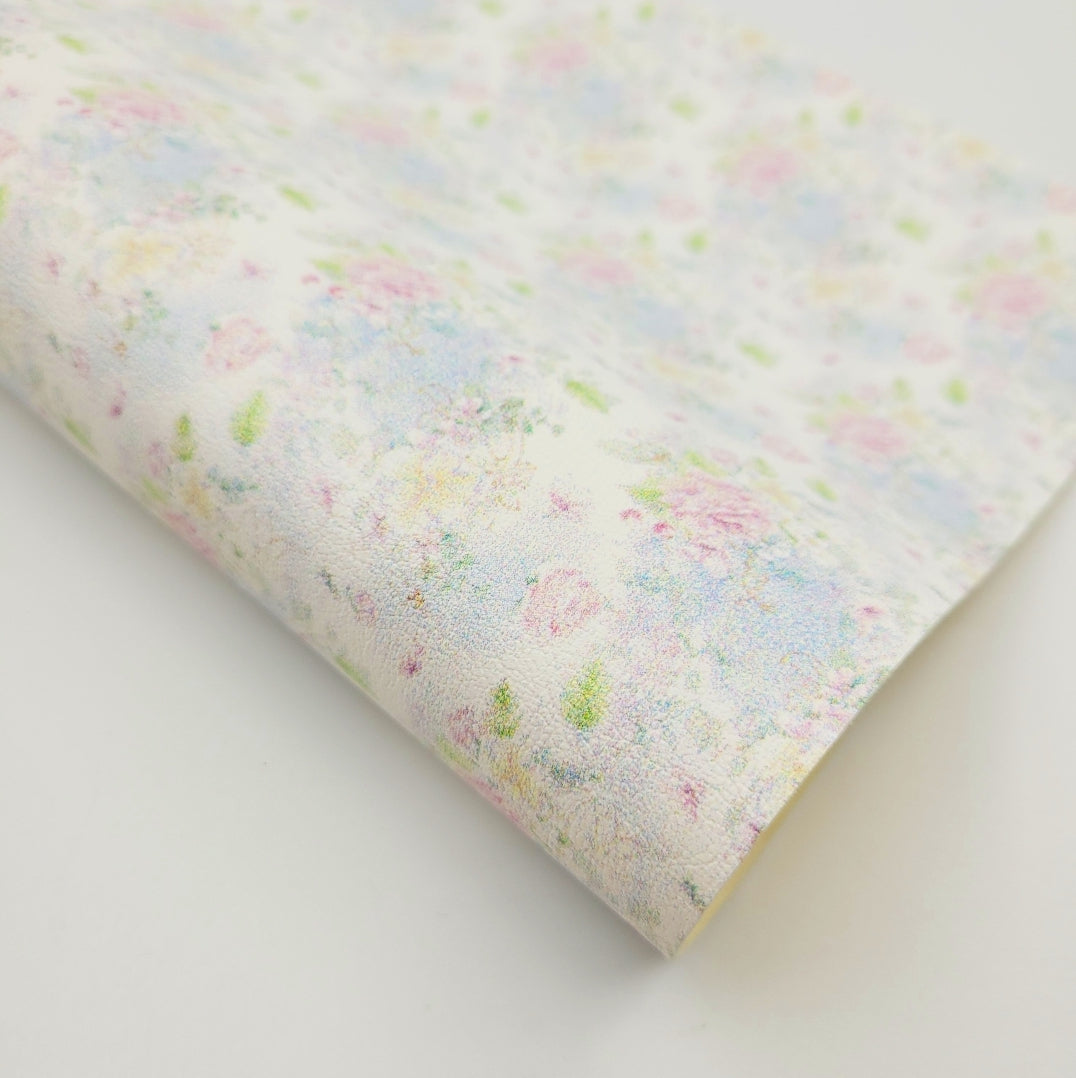 Delicate Pastel Flowers Artisan Leatherette