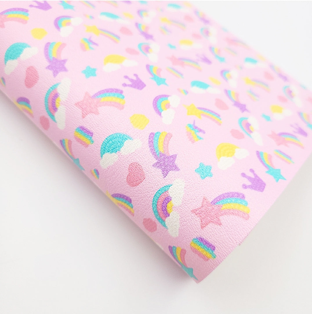 Poppit Pastel Stars and Rainbows Artisan Leatherette