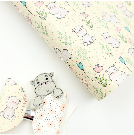 Hello Hippo Olive Artisan Leatherette