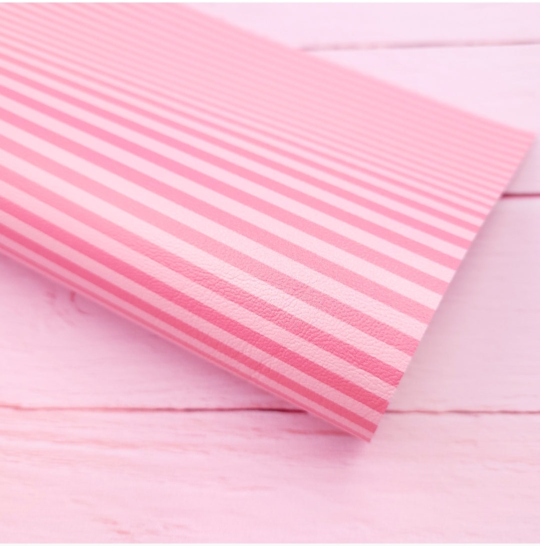 All Pink Stripe Artisan Leatherette