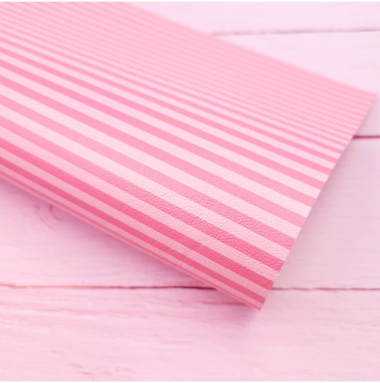 All Pink Stripe Artisan Leatherette