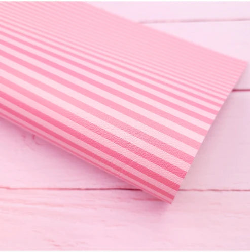 All Pink Stripe Leatherette ** SECONDS**