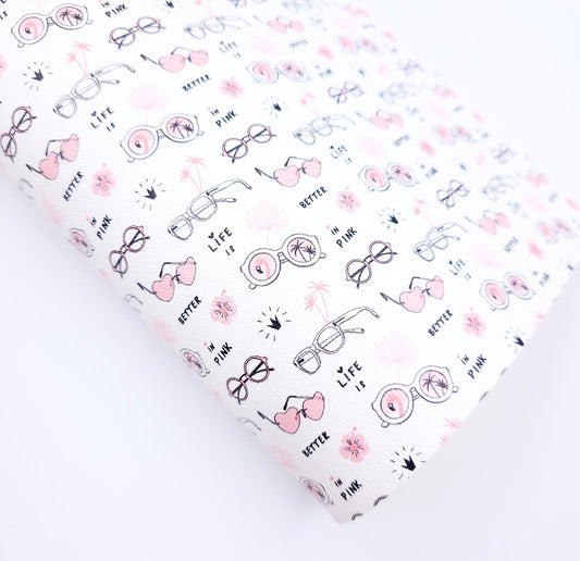 Life is Better in Pink Artisan Leatherette