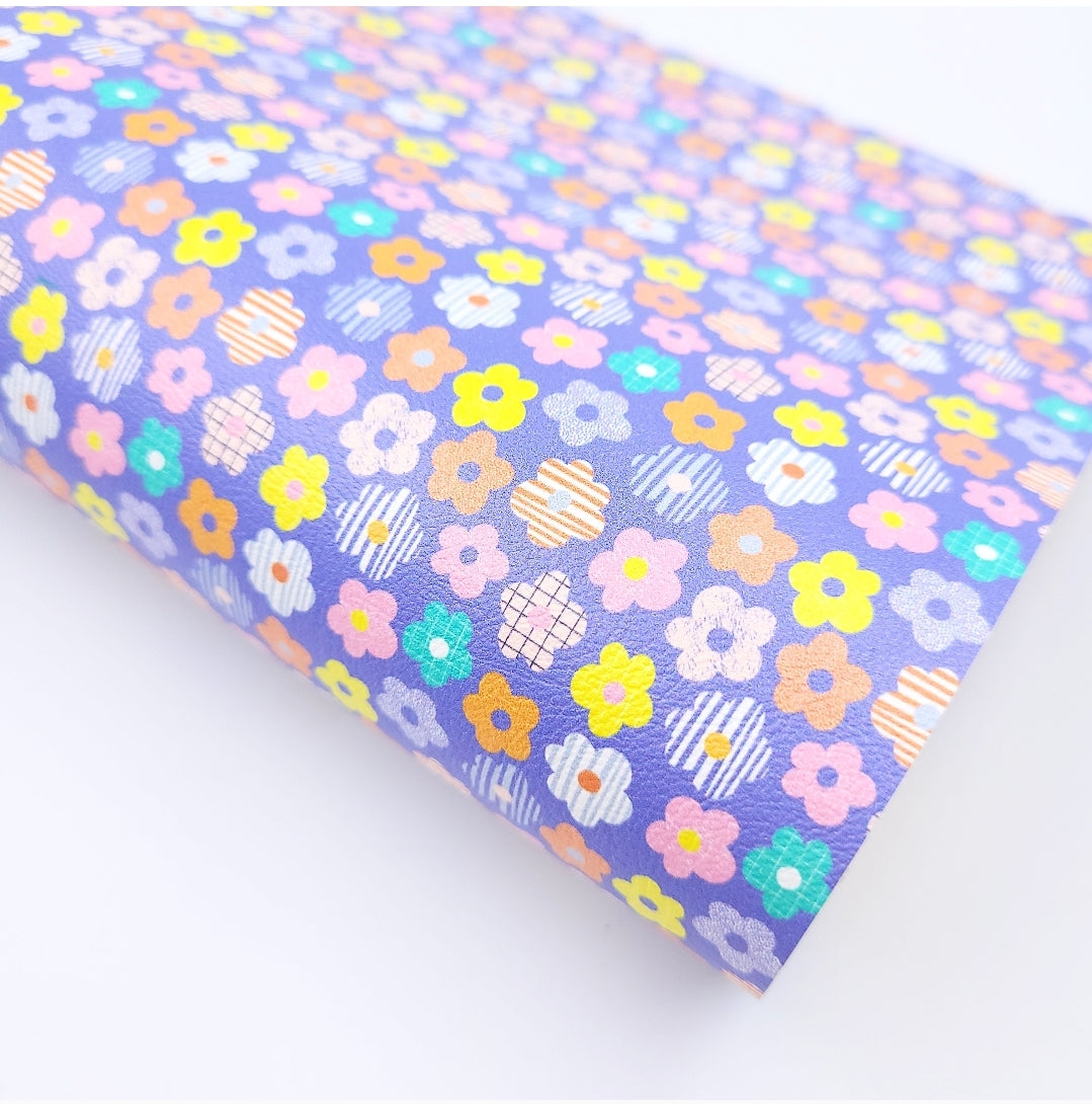 Whimsical Daisy & Rainbow Artisan Leatherette