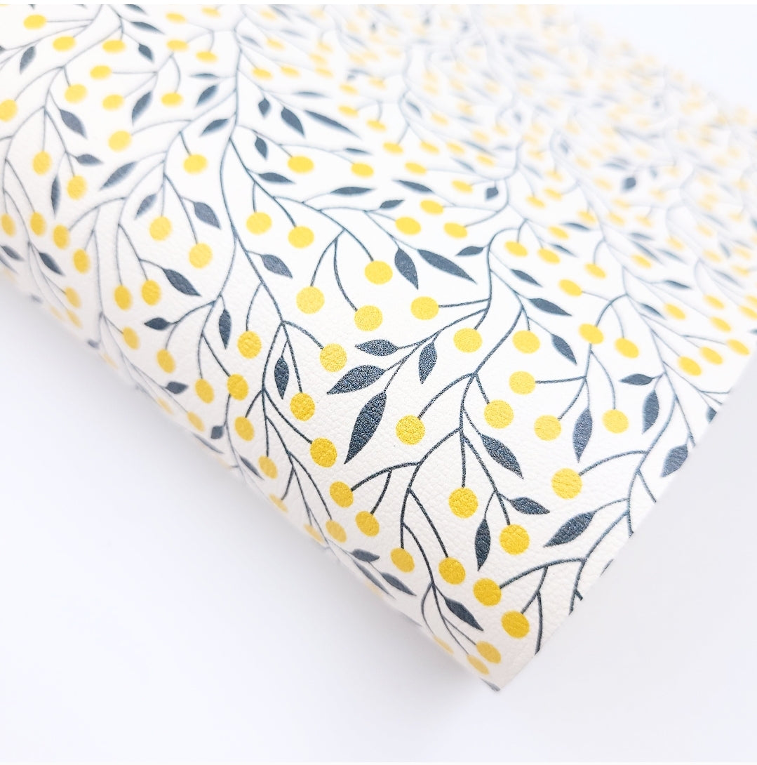 Botanical Mimosa Artisan Leatherette