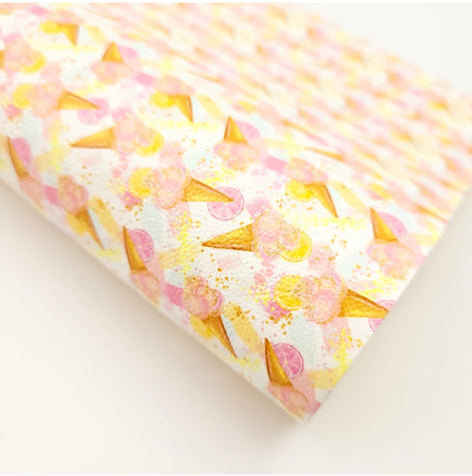 Lemon & Strawberry Ice Cream Artisan Leatherette