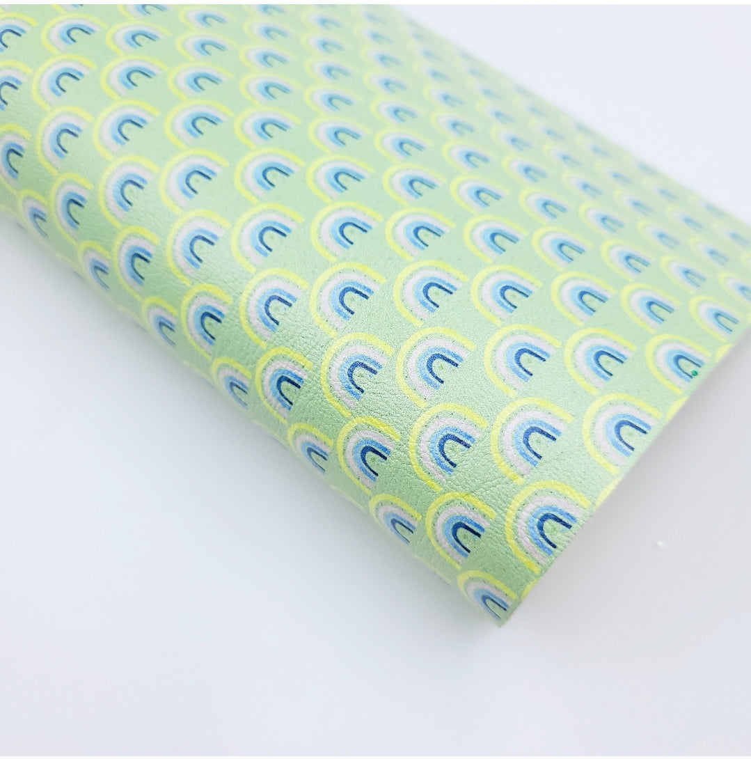 Blue Dino's & Rainbows Leatherette