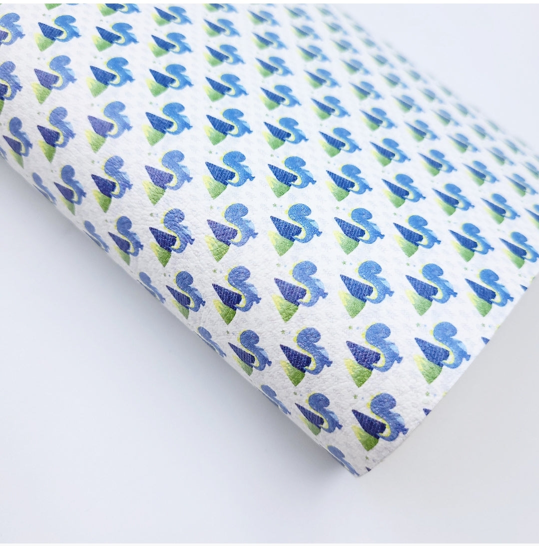 Blue Dino's & Rainbows Leatherette