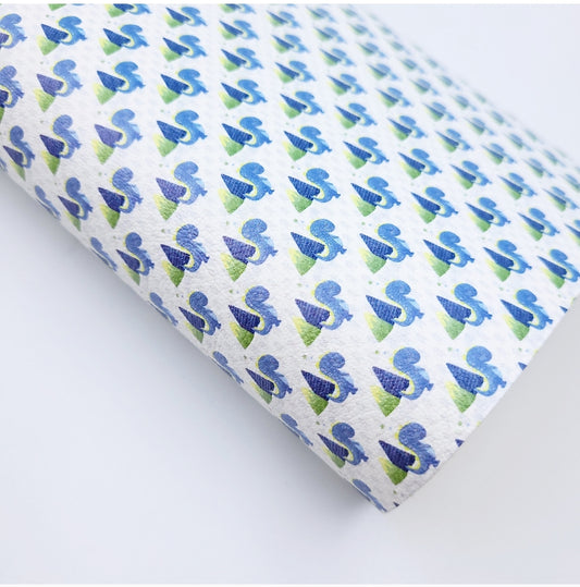 Blue Dino's & Rainbows Leatherette