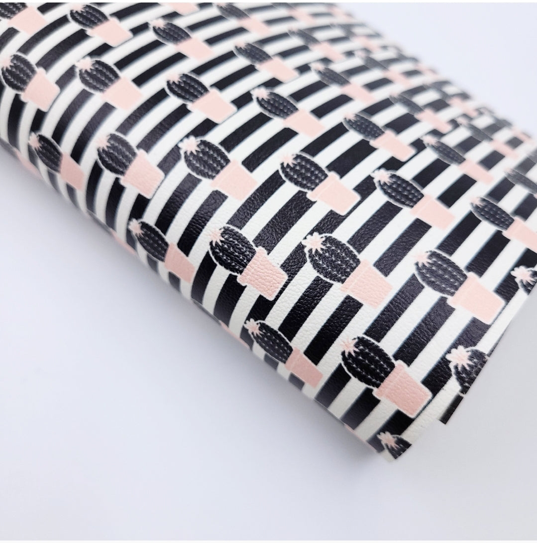 Monochrome Cacti Artisan Leatherette