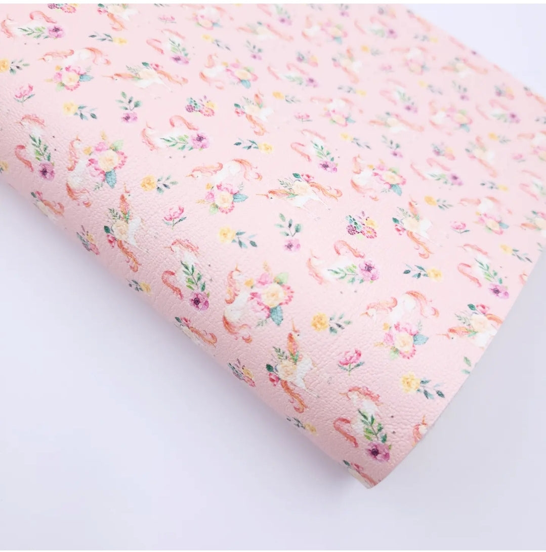 Flowery Unicorn Artisan Leatherette