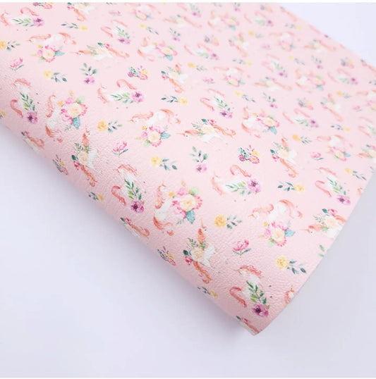 Flowery Unicorn Artisan Leatherette