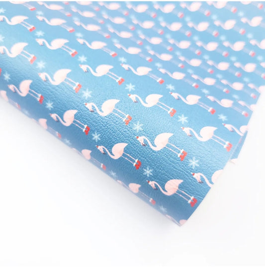 Christmas Flamingos Artisan Leatherette