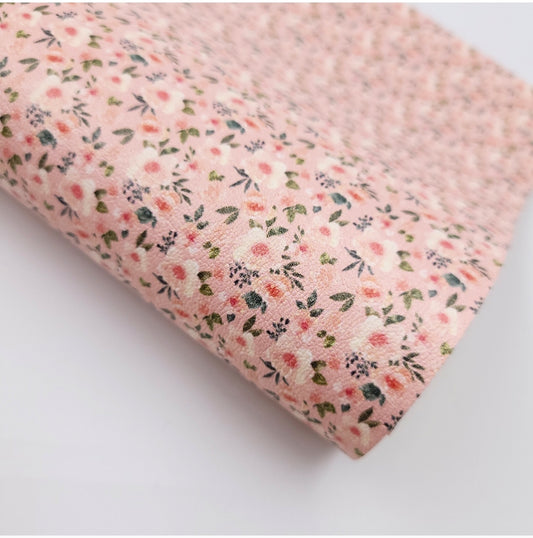 Pink Blooms Artisan Leatherette