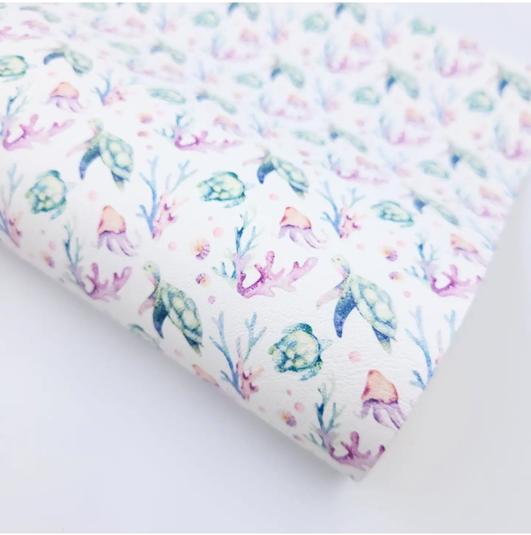 Watercolour Sea Life Artisan Leatherette