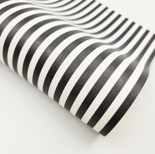 Black & White All Stripe Artisan Leatherette