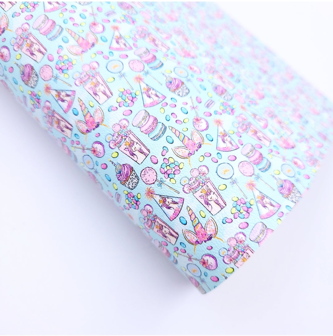 Unicorn Birthday Party Artisan Leatherette