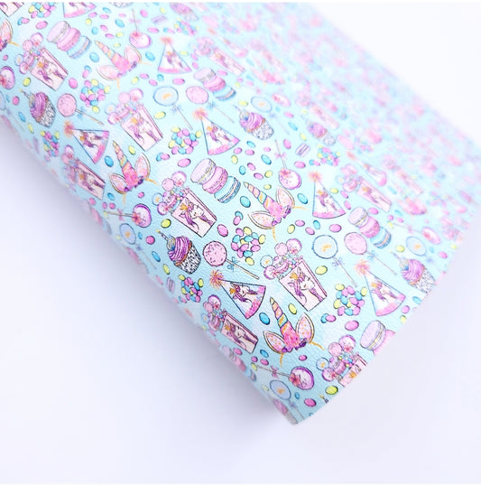 Unicorn Birthday Party Artisan Leatherette