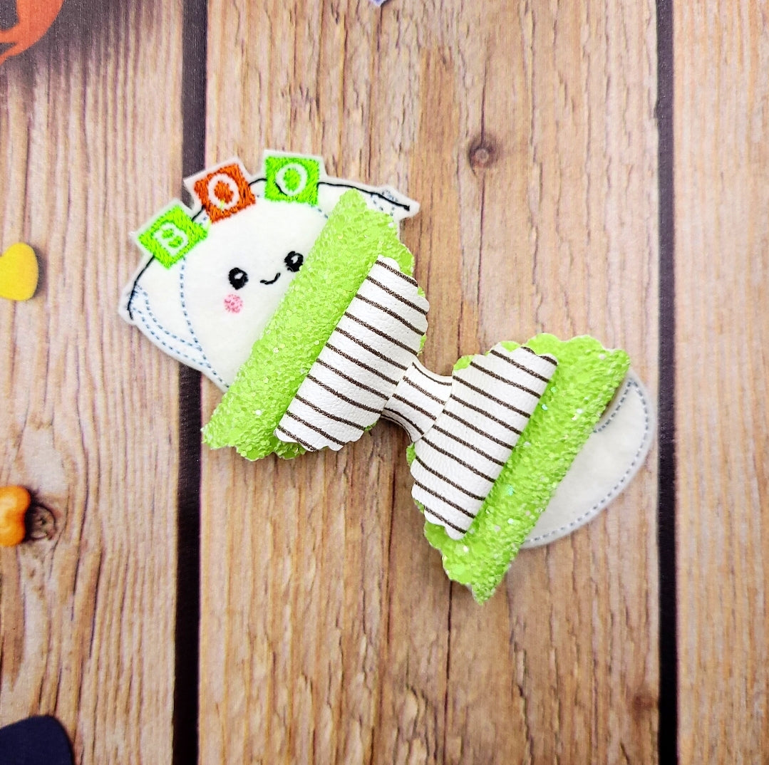 Ghost Embroidered Bow Tails