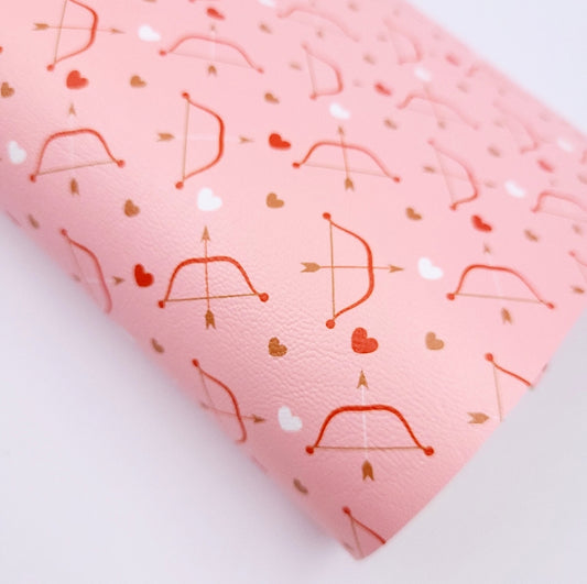 Cupids Arrow on pink Artisan Leatherette