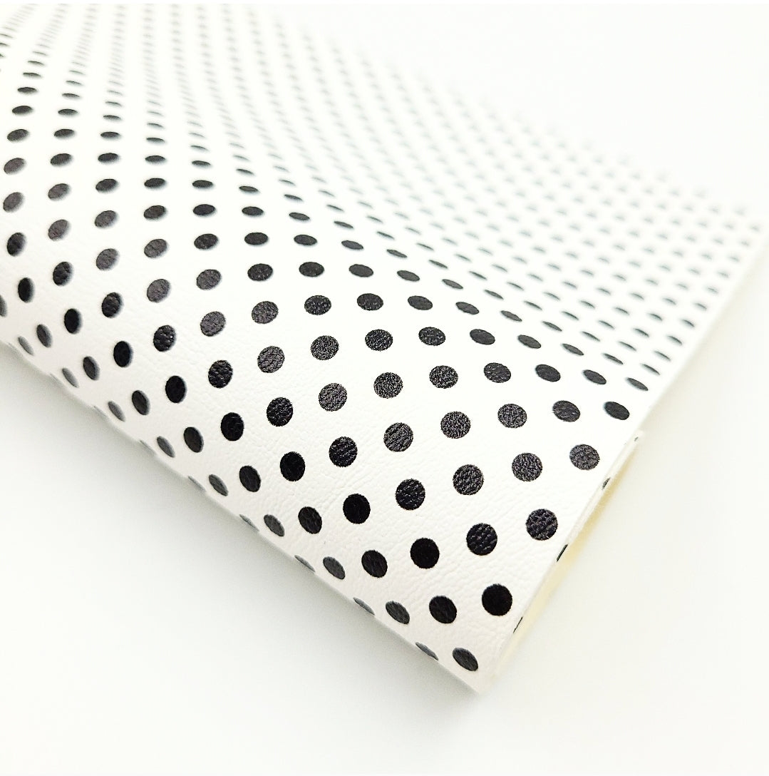 Black Polka Dots Artisan Leatherette