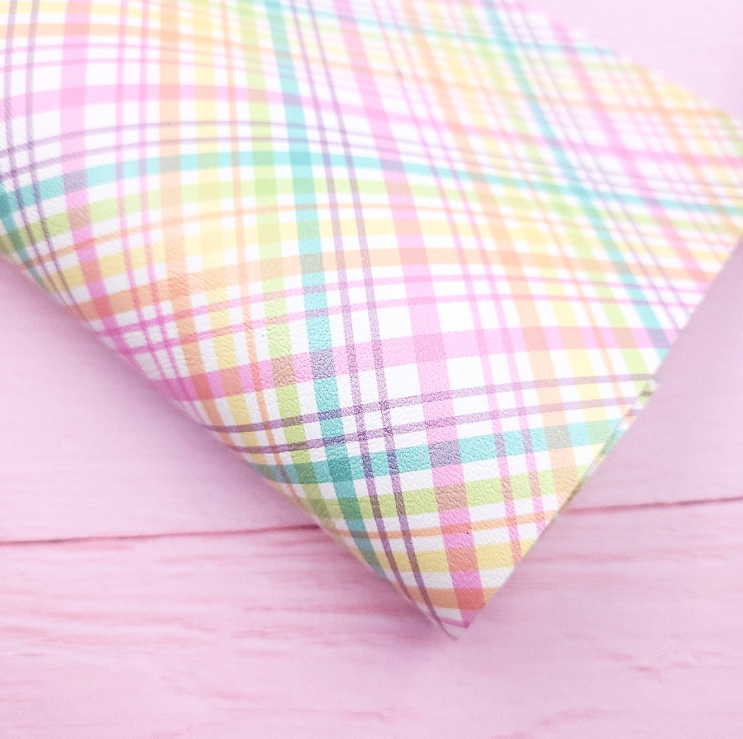 Dino Egg Hunt Plaid Artisan Leatherette