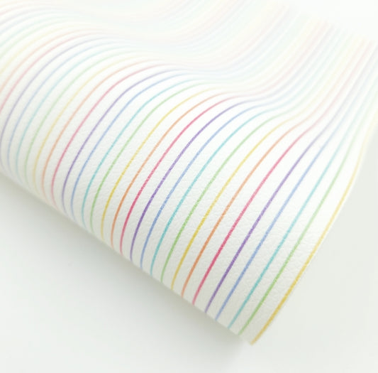 More Rainbows - Pin Stripes Artisan Leatherette