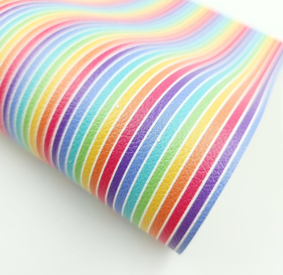 More Rainbows - Stripes Artisan Leatherette