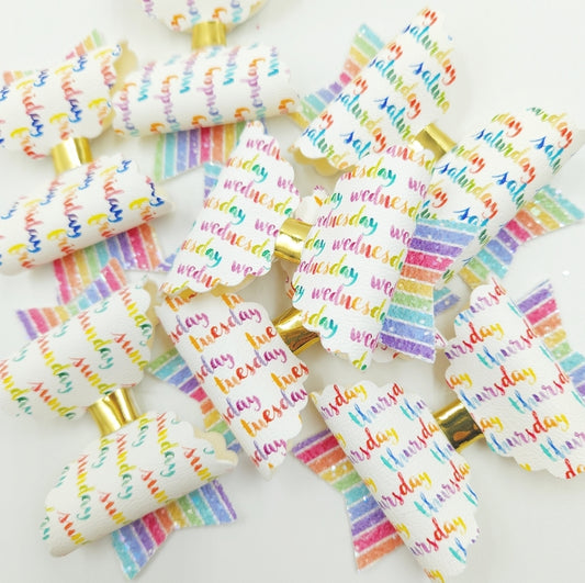 Days of the Week Bright Rainbow Artisan Leatherette