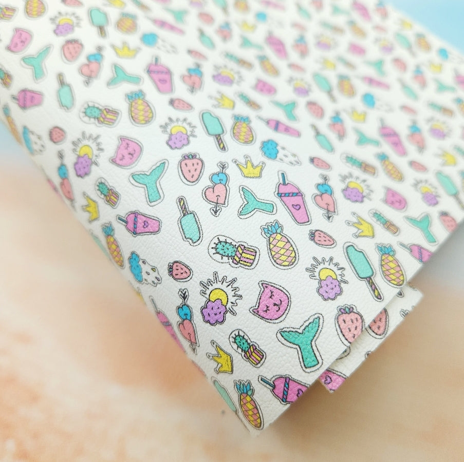 Summer Stickers Artisan Leatherette