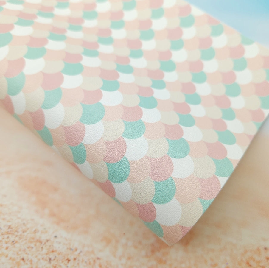 Blush & Teal Mermaid Tail Artisan Leatherette
