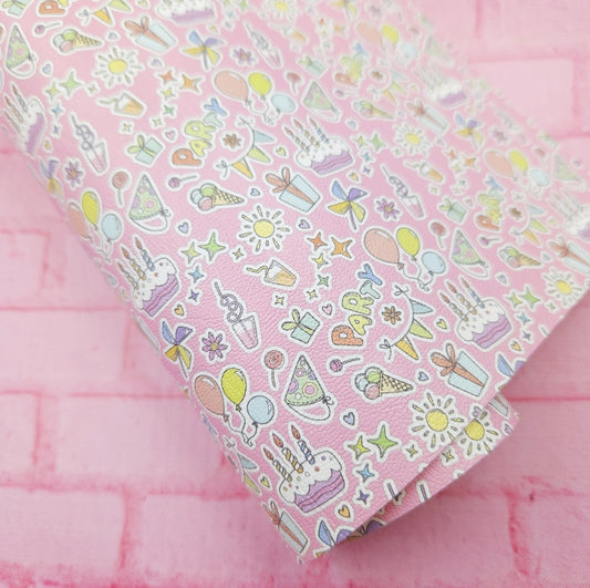 Birthday Stickers Artisan Leatherette