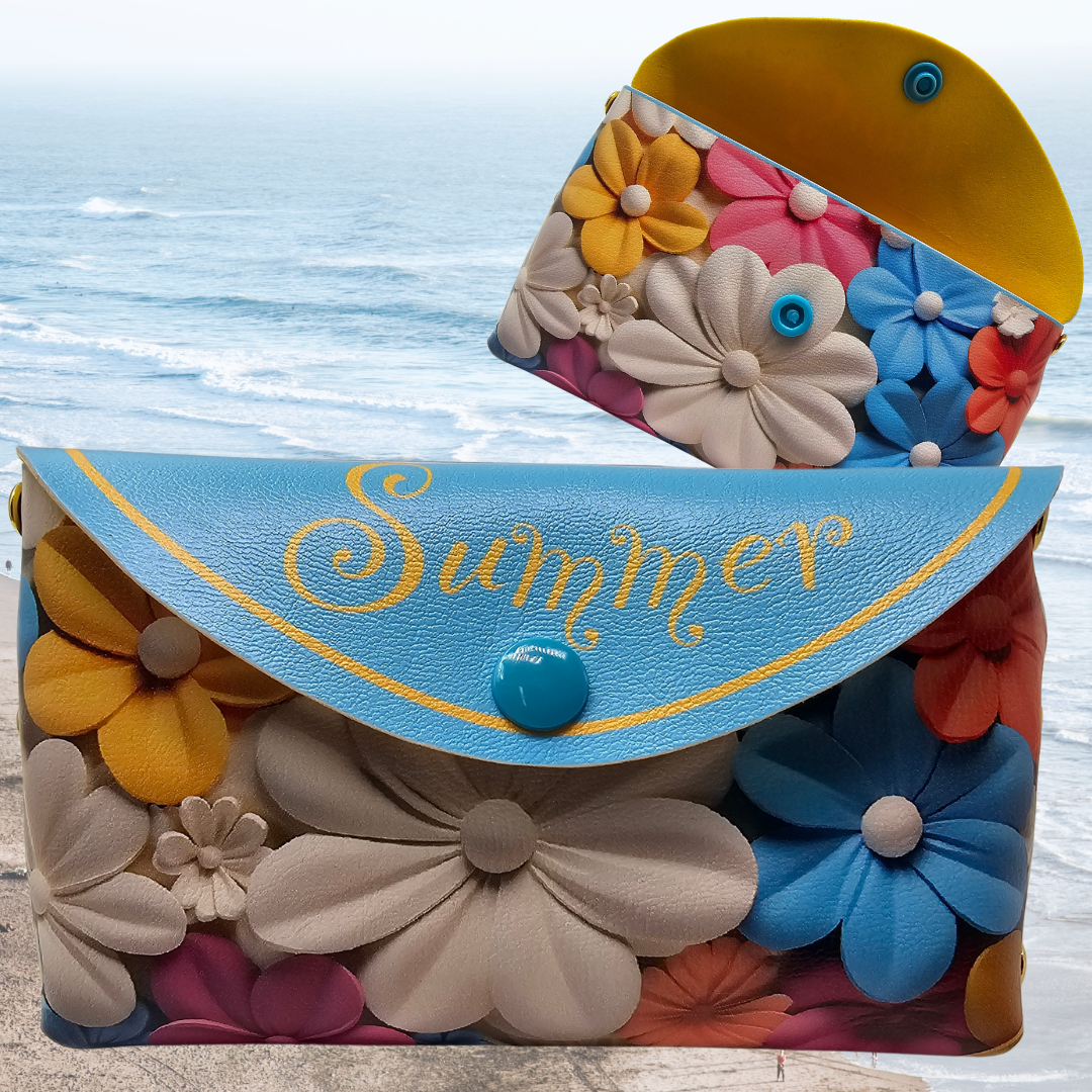 Personalised Summer Flowers Mini Clutch