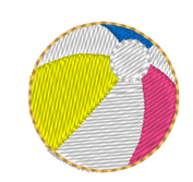 Beach ball feltie - Digital Embroidery File