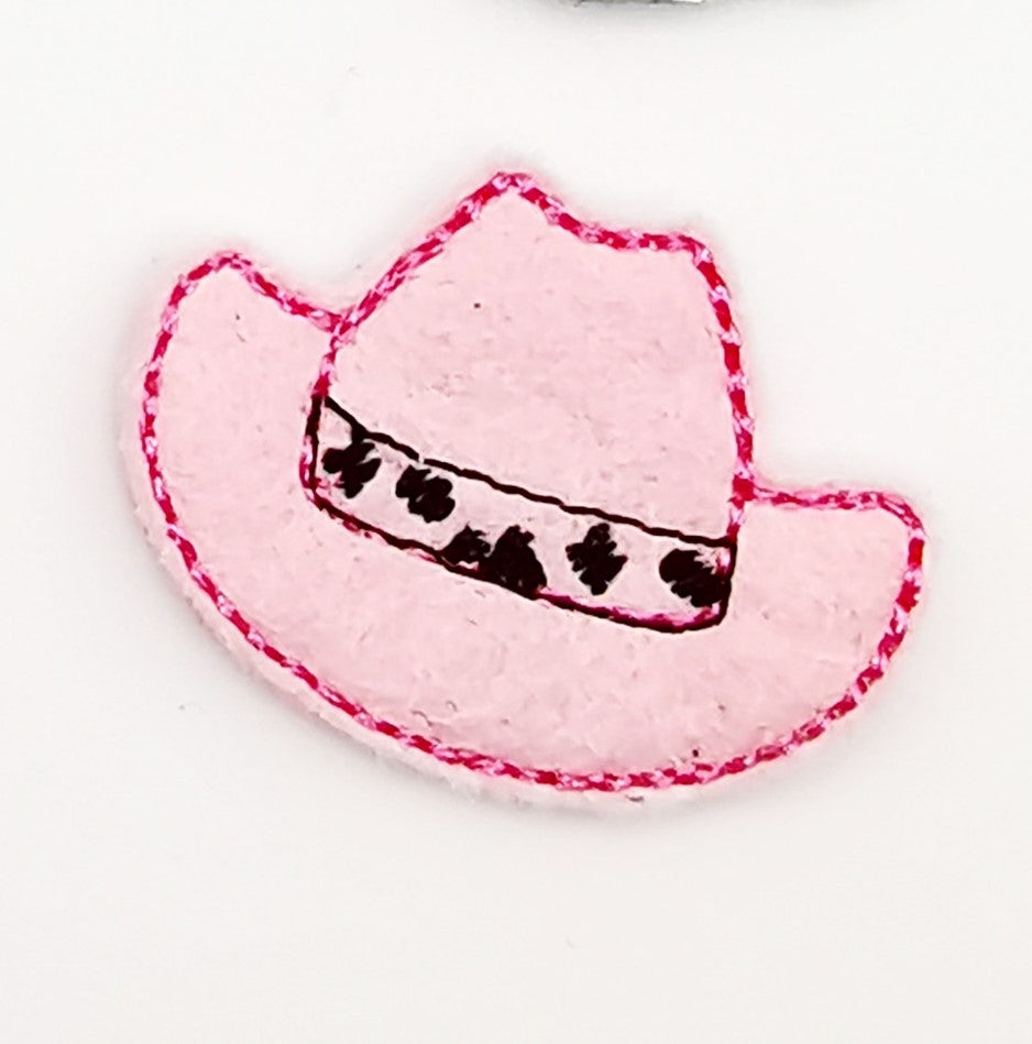 Cowgirl hat feltie 3 sizes  | Digital Embroidery File