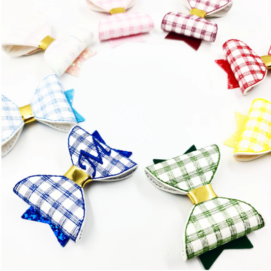 Gingham Bow Loops | Digital Embroidery File